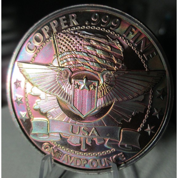 NEW!! Aliens We Will be Back Art Toned Round 1 ounce .999 Fine Copper - Picture 4 of 4